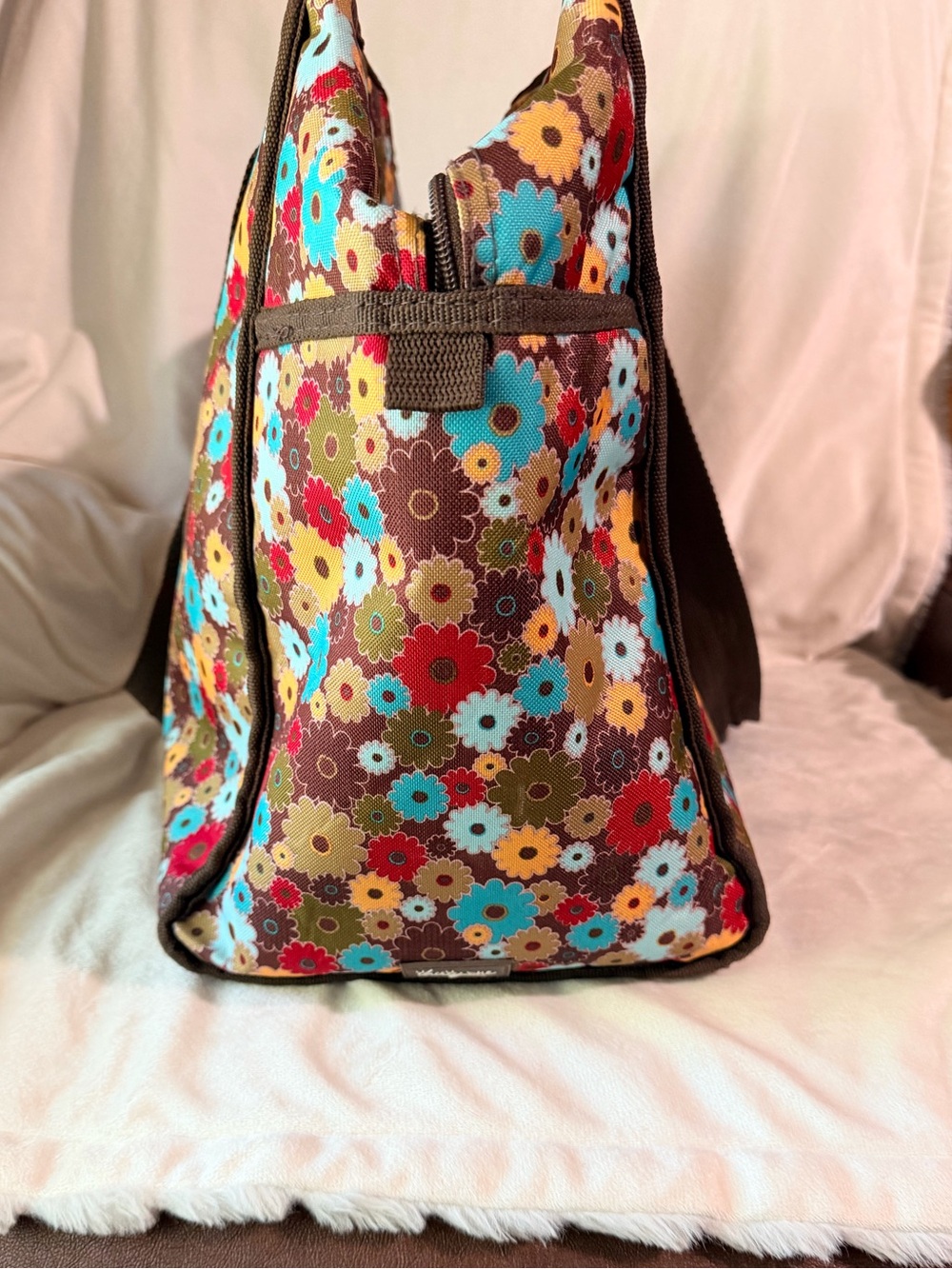 Thirty One Large Insulated Floral Canvas Tote - Picture 4 of 11